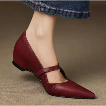 Xajzpa New Fashion Women's Coarse Heel Shoes Spring Square Head Shallow Mouth Suede Metal Buckle Anti-slip Wear-resistant Low-top Shoes